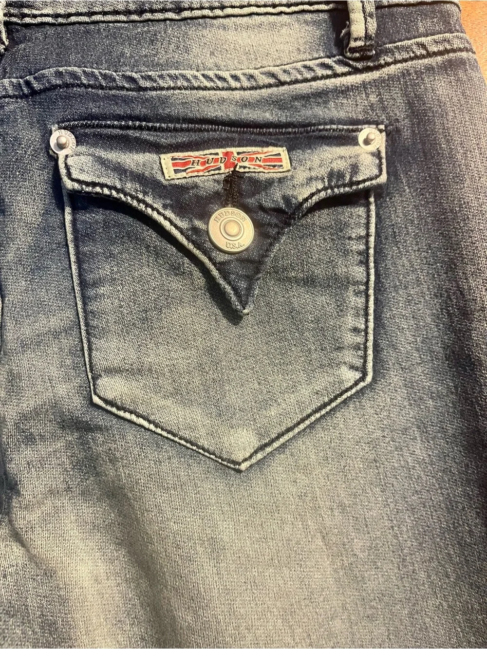 Hudson Girl’s Light Wash 5 Pocket Blue Jeans Sz 14